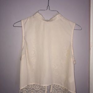 Sheer Crochet Sleeveless Crop Top